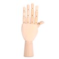 thumbnail image 4 of 7" Wood Art Mannequin Hand Model Flexible Moveable Fingers Manikin Hand Figure, Left Hand, 4 of 8