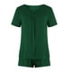 thumbnail image 5 of Conjuntos de Pijama Para Mujer, Ropa de Dormir de Manga Corta, Jersey Informal Liso, Conjunto de Dos Piezas Con Cuello en V, Ropa de Dormir Para El Hogar Odeerbi  ODB120395, 5 of 9