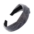 thumbnail image 2 of MSJUHEG Western Headbands,Top Knot Headband,Tie Headband,Headbands,Bow Headbands,Bow Knot Silk Head Hoop Simple Sweet Girls Hair Headbands Silver One Size, 2 of 2