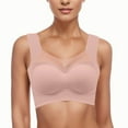 thumbnail image 3 of Sngxgn Women's Plus Size Front-Closure Wireless Bra Underwire(Pink,XL), 3 of 8