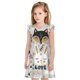 thumbnail image 1 of Fotbe Funny Animals Series Vestido de Dormir para Niñas de 3 a 10 Años, Mangas Cortas, Estilo Princesa, Pijama Camisón con Mangas Voladas-X-Large, 1 of 6