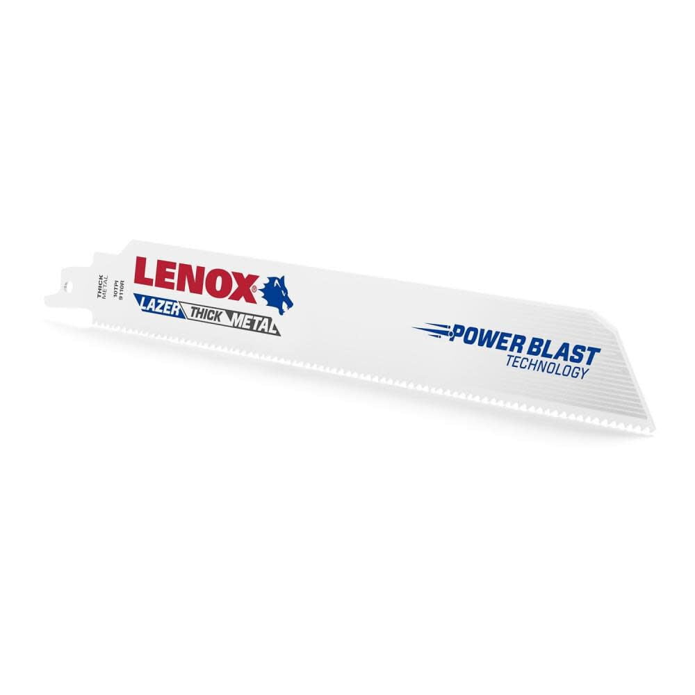 Lenox Tools LENOX Lazer B9110R Bi-Metal Reciprocating Saw Blades, 9-Inch, 10 Tpi, 25/Pk