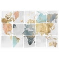 thumbnail image 2 of Isabelle Z 24x17 Black Ornate Wood Framed with Double Matting Museum Art Print Titled - Tiled Map, 2 of 4