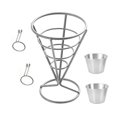 thumbnail image 2 of French Fries Strainer Basket Potato Fried Food Container Metal Party Tableware Cone-Shaped Cooking Tools Shop Kitchen Wedding Birthday Type 7, 2 of 9