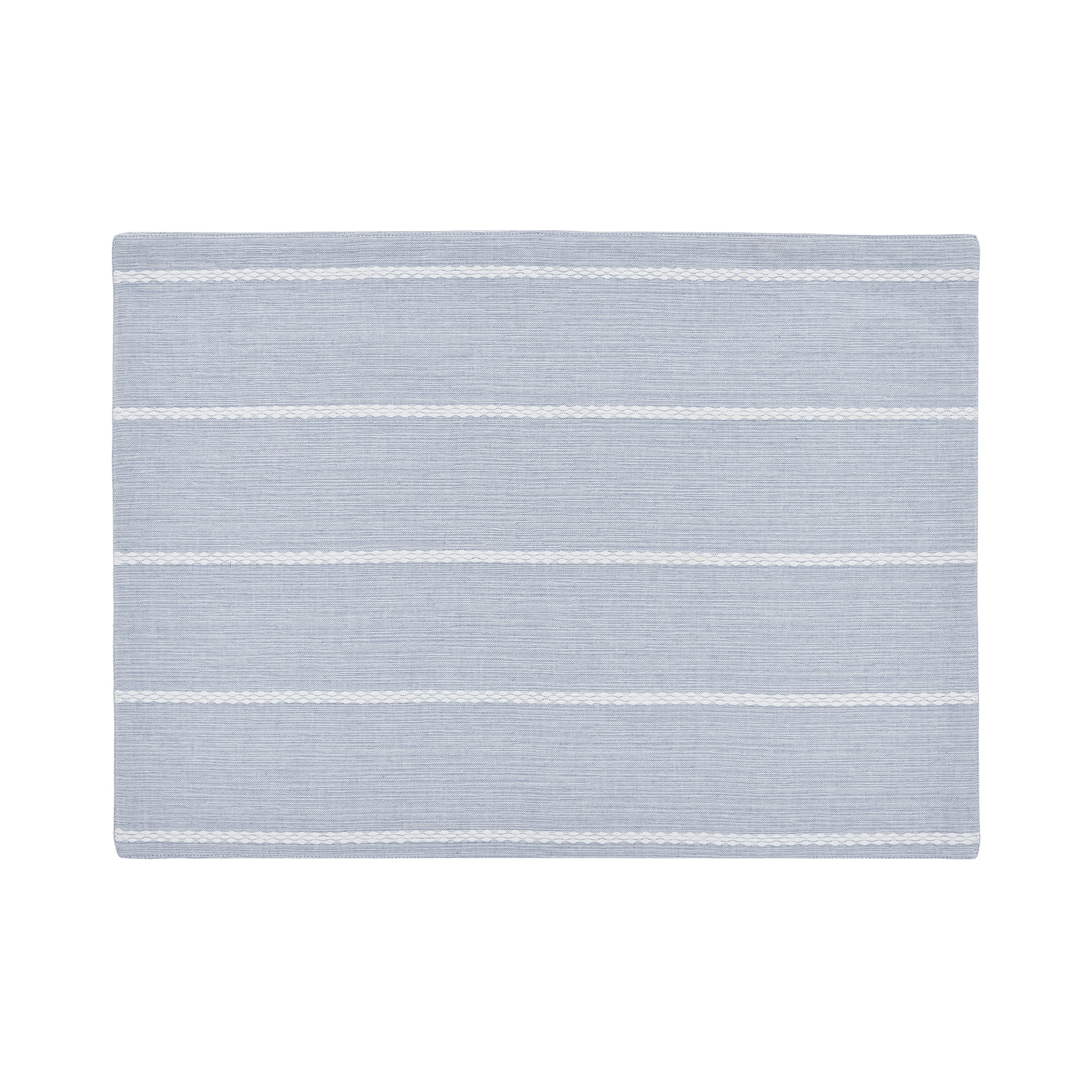 My Texas House Sutton Pick Stitch Reversible 14" x 20" Table Placemat, White, 1 Piece