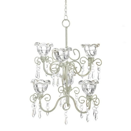 Contemporary Hanging Lights - Chandelier Candles, Crystal Bloom Hanging Candle Chandelier White Ivory Light
