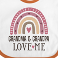 thumbnail image 4 of Inktastic Grandma and Grandpa Love Me Girls Granddaughter Rainbow Girls Baby Bib, 4 of 4