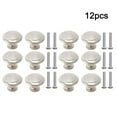 thumbnail image 1 of MYG for Stainless Steel Door Knobs Cabinet Handles 12 Pcs Set - Contemporary Design Cupboard Drawer Kitchen Hardware with Mounting Screws - Easy Install Silver 28x22mm, 1 of 10