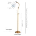 thumbnail image 4 of Evelyn&Zoe Vincent Adjustable/Arc Floor Lamp with Metal Shade, Brass/Matte White/Matte White, 4 of 12