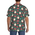 thumbnail image 3 of Balery Santa Claus Camisa Casual de Manga Corta con Botones para Hombre, Texturizada, Estilo Cubano, para Playa, Verano-Small, 3 of 5