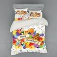 thumbnail image 2 of Ambesonne Colorful Bedding Set 3 Pcs, Drinks Cake Balloons, Twin XL, Multicolor, 2 of 3