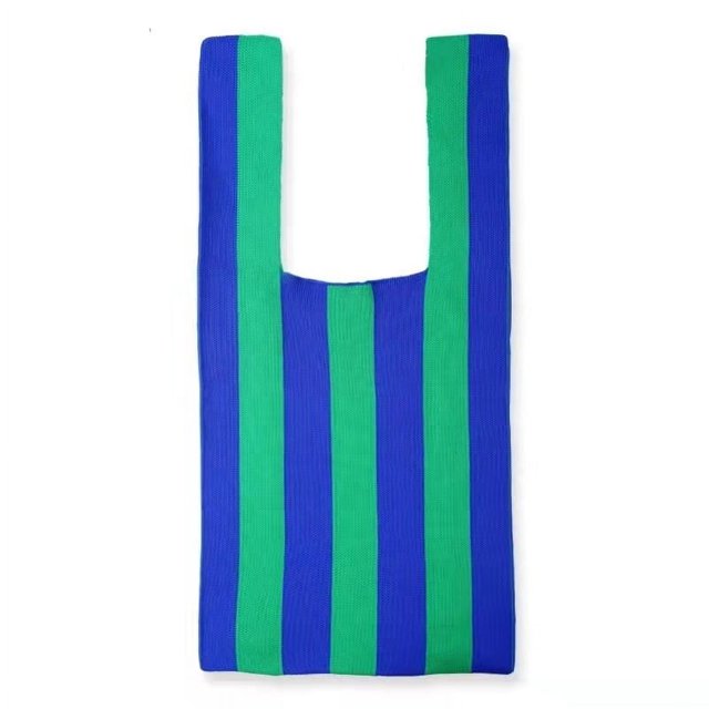 Bolso de mano tejido a mano con diseño de cuadros escoceses en contraste de colores y tablero de ajedrez japonés y coreano, bolso de mano tejido, bolso de hombro para mujer