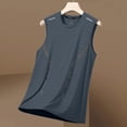 thumbnail image 4 of GUZOM Mens Gray Sleeveless Tank Top Moisture Wicking Quick Dry Gym Workout Muscle Shirt Breathable Nylon Spandex Big and Tall 5XL Reflective,Size XL, 4 of 8