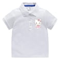 thumbnail image 2 of Hello Kitty nueva ropa para niños camisa polo de algodón de dibujos animados para bebé chica dulce lindo moda top chico guapo solapa uniforme camiseta, 2 of 5