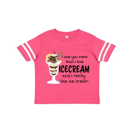 

Inktastic I Love You More Than Ice Cream and I Really Like Ice Cream Gift Toddler Boy or Toddler Girl T-Shirt