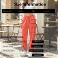 thumbnail image 3 of Pants for Women Stretchy Joggers with Pockets for Travel | Wide Leg Athletic Pants for Women Fashion Oversized Comfy Fitted Slacks for Work Purple M, 3 of 4