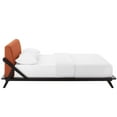 thumbnail image 3 of Luella Queen Upholstered Fabric Platform Bed - Cappuccino Orange, 3 of 5