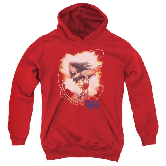Wonder Woman - 75Th Burst - Youth Hooded Sweatshirt - Medium