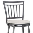thumbnail image 2 of American Woodcrafters Jacey Gray Metal Swivel 25-inch Seat Height Bar Stool, 2 of 7