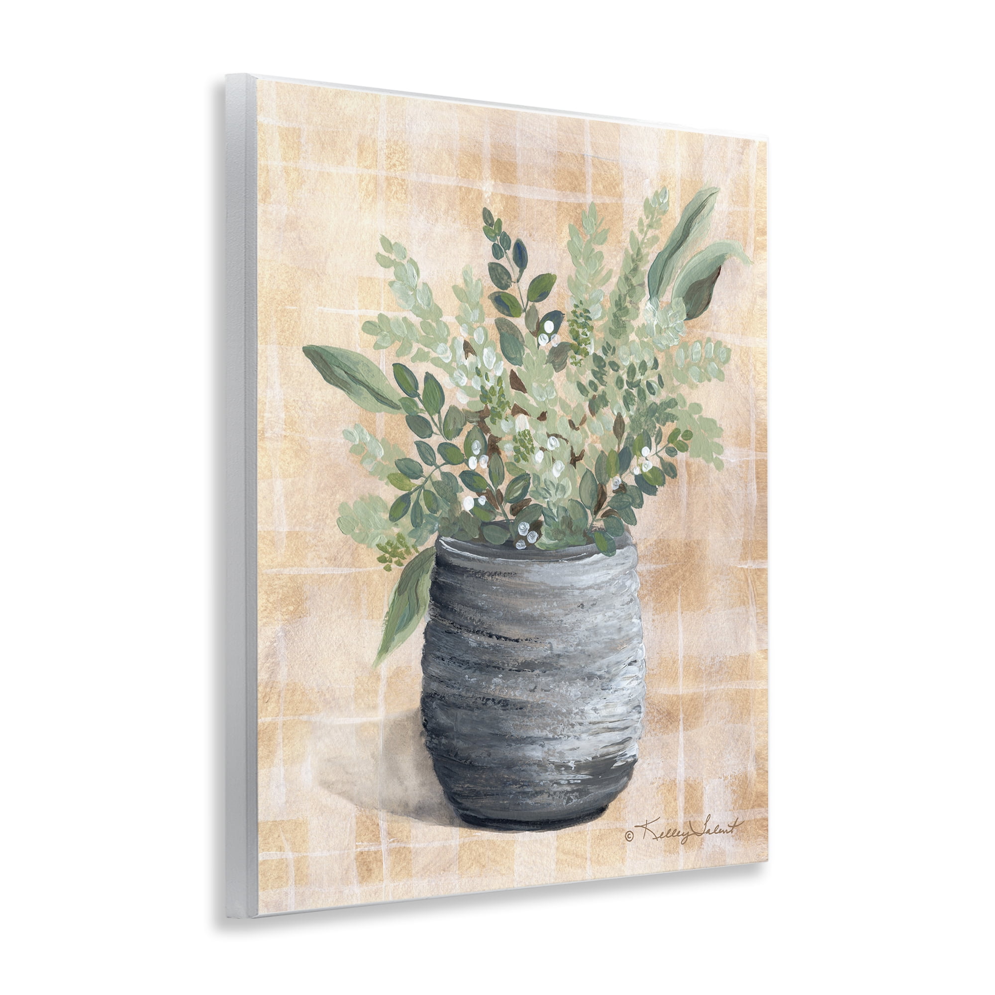 Stupell Industries Botanical Herbs Pottery Botanical & Floral Painting Unframed Art Print Wall Art, 11 x 14
