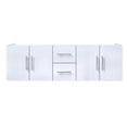 thumbnail image 2 of Glossy White Double Bath Vanity 60 In. - Spacious Compartments And Two Drawers For Storage, Soft Close, Fully Assembled, Solid Wood With Panels 60"x22" & Drawers, Ample Storage Space,, 2 of 4