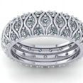 thumbnail image 2 of 2.00Ct Round Cut Natural Diamond 3Row Anniversary Eternity Band Ring Solid 14k Gold IJ I1, 2 of 3