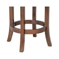 thumbnail image 4 of Ovi 24 Inch Wooden Swivel Counter Stool Faux Leather Seat Walnut Brown - Saltoro Sherpi, 4 of 6