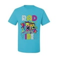 thumbnail image 3 of Rad 90's Vibes Vintage Men's Graphic T-Shirt, Light Turquoise, Small, 3 of 5