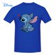 thumbnail image 1 of Disney Stitch In Love T shirt Harajuku Short Sleeve T-shirt 100% Cotton Graphics Tshirt Brands Tee TopXL Gao Jinjia LED, 1 of 2