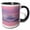 Black/White, variant on 3drose, Antarctica, Snow Hill. Colorful Sunrise Paints the Sky and Water Pink, 11oz Magic Transforming Mug