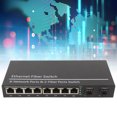 thumbnail image 1 of Ethernet Fiber Switch, Single Mode Fiber Media Converter, 100 Mbps, 2 Optical Port 8 Electrical Port Up To 120km RJ45 Port Plug and Play SFP Fiber Media Switch, 1 of 7