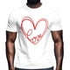 thumbnail image 2 of Camisetas casuales de manga corta con estampado de amor para hombre, camisetas gráficas para el Día de San Valentín, 2 of 8
