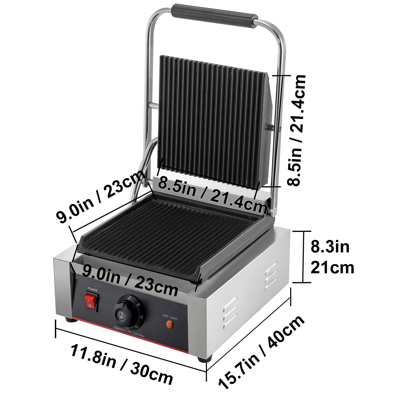 Griglia Panini Commerciale VEVOR 3600W - Doppia Piastra Acciaio Inox, Controllo Temperatura - Foto 5