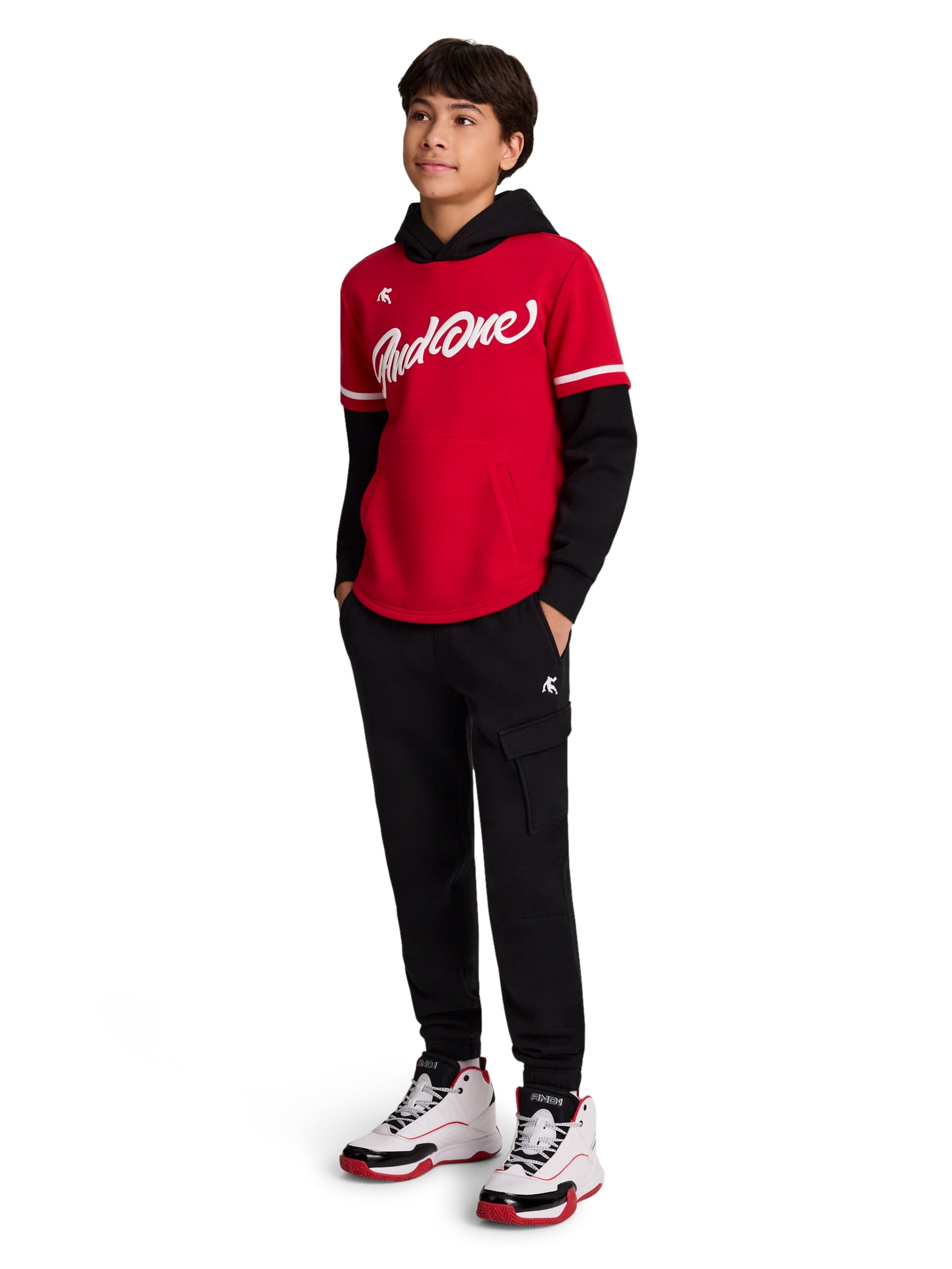 AND1 Boy's Clean Break Fleece Hoodie, Sizes 4-18