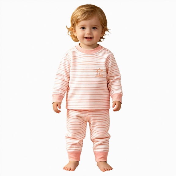 NOLDARES Fall Winter Toddler Baby Boy Outfit Dinosaur Embroidered Long Sleeve Sweatshirt Pullover Tops and Pants Set Size:130,Orange