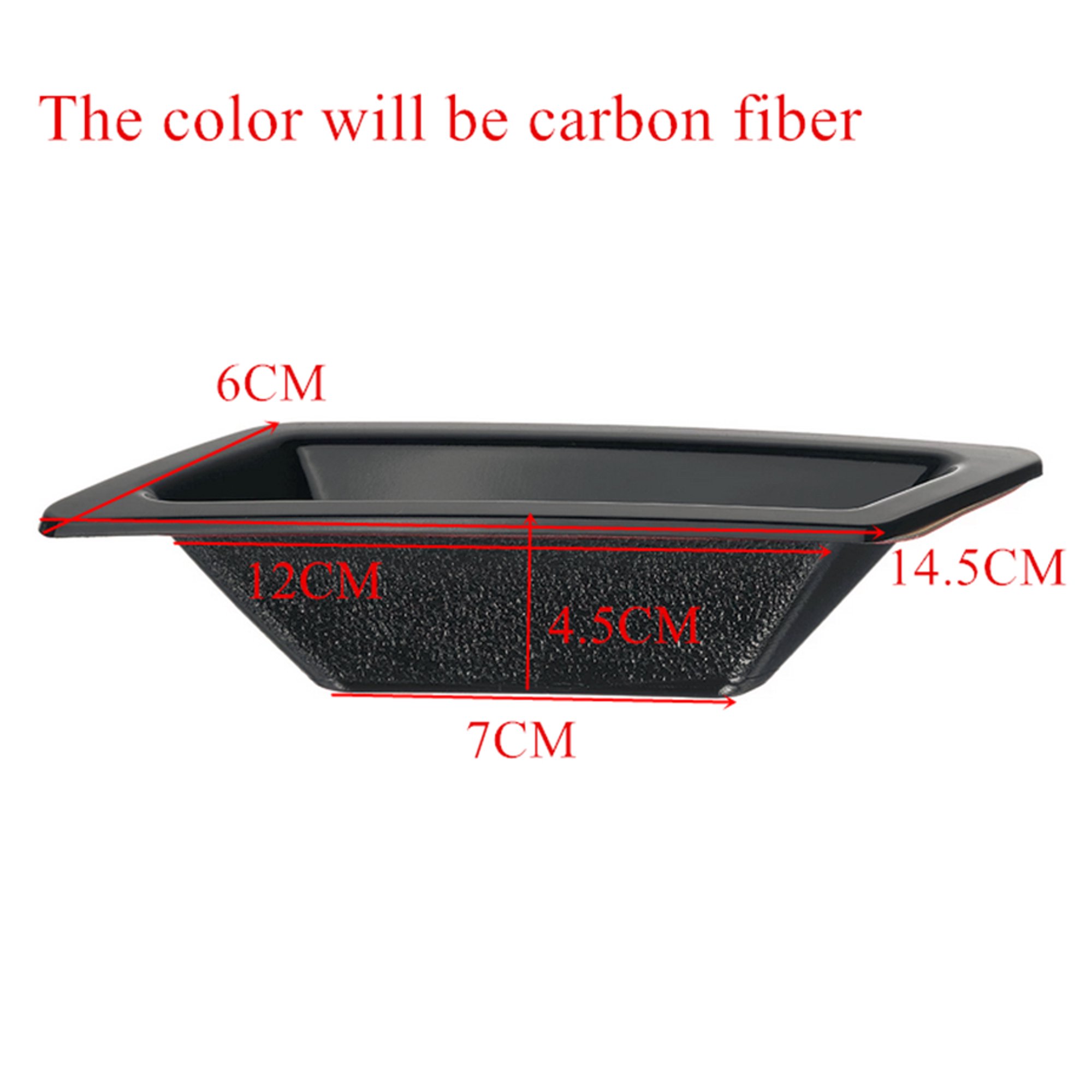 Glossy Carbon Fiber Look FC Style Universal Car Front Bumper Hood Air Vent  Intake Duct - Walmart.com