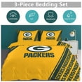 thumbnail image 5 of Green Comforter Set Cover 3 Piece Soft Microfiber Football Bedding Set with 1 Comforter Cover and 2 Pillowcases for All Season for Bedroom Decor,No Comforter 86"x70", 5 of 6