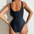thumbnail image 5 of Gibobby Trajes de Baño Mujer Completo Traje de baño ajustado con cuello en V profundo para mujer(Negro,G), 5 of 5