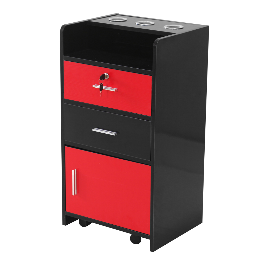 Mobile File Cabinets 3 Layer Lateral File Cabinet With Lock Filing Cabinet In Home Sturdy Mdf And Abs Plastic Storage Cabinet For Hanging Files Capacity Of 220 Lbs Red Black Q4516