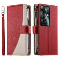 thumbnail image 1 of Funda cartera GANGXUN para OPPO Reno 11F 5G , cuero PU con tarjetero, cremallera, correa de mano, soporte y protección 611°, 1 of 6