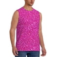 thumbnail image 2 of Balery Rose Red Glitter Camisetas sin mangas para hombre, absorbe la humedad y protege contra el mal olor.-X-Large, 2 of 7