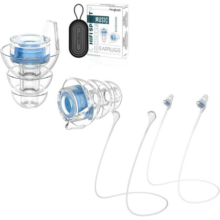 High Fidelity Silicone Music Ear Plugs For Concerts [2Pcs] Earplugs Connector Cord