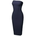 thumbnail image 3 of FashionOutfit Women's Sexy Scuba Crepe Tube Top Body-Con Tight Fit Midi Dress, 3 of 3