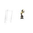 thumbnail image 1 of Mesita de noche,Mesa auxiliar de acrílico transparente,mesa auxiliar transparente de 2 niveles,Figura de escritorio,Estante de estatua de caballo para escritorio,oficina,decoración del, 1 of 8