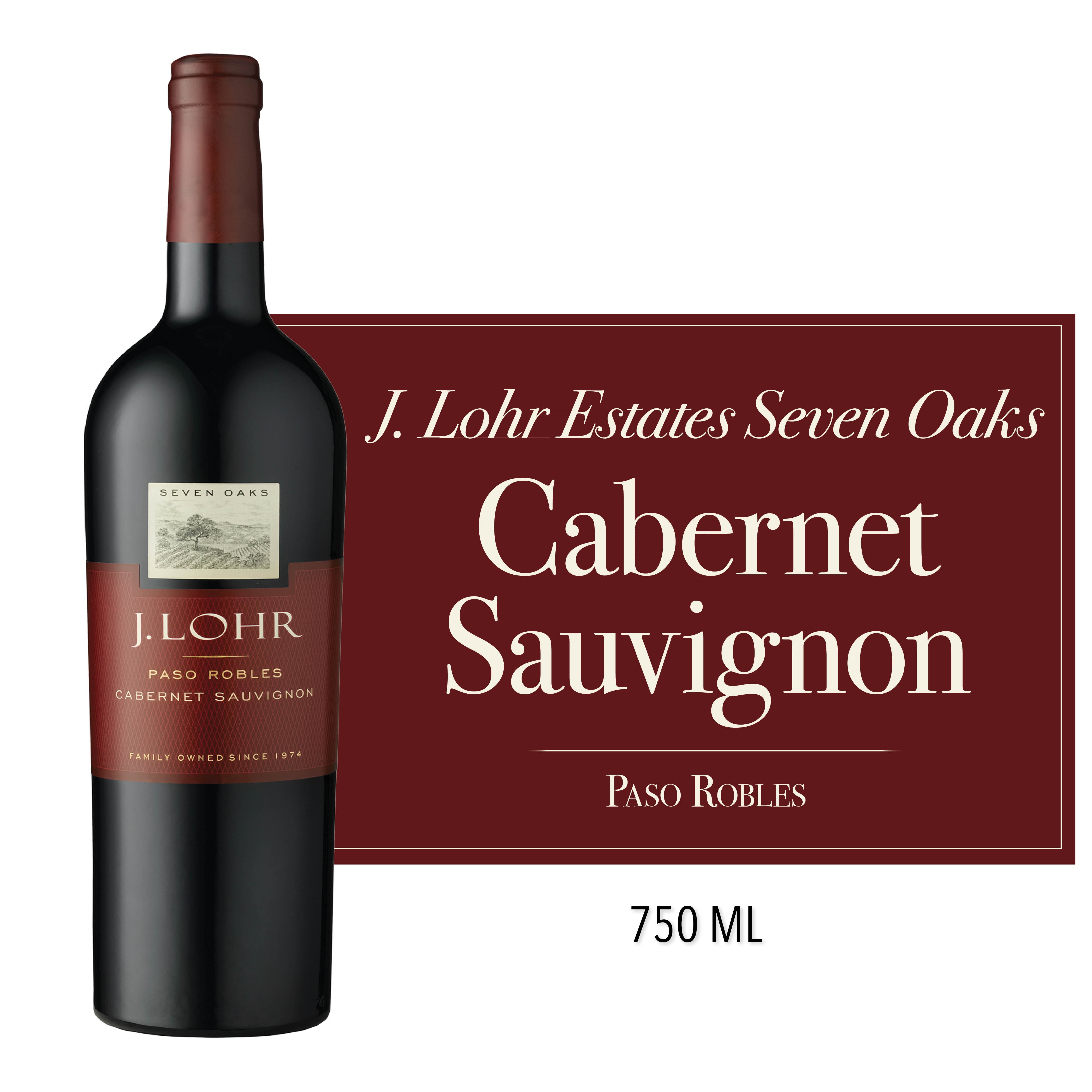 J. Lohr Estates Oaks Sauvignon, California Red Wine, 750 ml Bottle, ABV 14.4% - Walmart.com