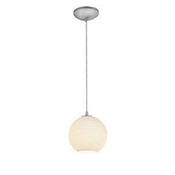Access Lighting 985ST-WHTLN 8 Pouces Lanterne en Verre Japonais Plafonnier avec Blanc Doublé