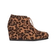 thumbnail image 2 of Women's Ankle Boots Wedge Heel Booties Casual Fashion Lace Up Low Wedge Heel Booties Shoes Low Wedges Platform Ankle Boots, 2 of 5