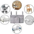 thumbnail image 5 of EASTIN Hanging Storage Bag Holder Beside Organizer with 8 Pockets for Bunk Dorm Rooms and Hospital Bed Rails, Gray, 5 of 5