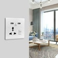 thumbnail image 1 of HOARBOEG Multi-functional 5-hole Universal USB Wall Outlet For Worldwide Use Two USB- Holes Overload Protection Flame-retardant Material Clearance Sale, 1 of 8