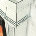 thumbnail image 5 of AUWHALEUS Silver Mirrored Electric Fireplace with Crystal Decor, 7 Colors 3D LED Flame Fire Place, 5 of 7